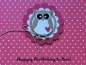 Mobile Preview: Happy Birthday to you - Eule pink