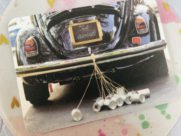 Hochzeit - Auto mit Büchsen